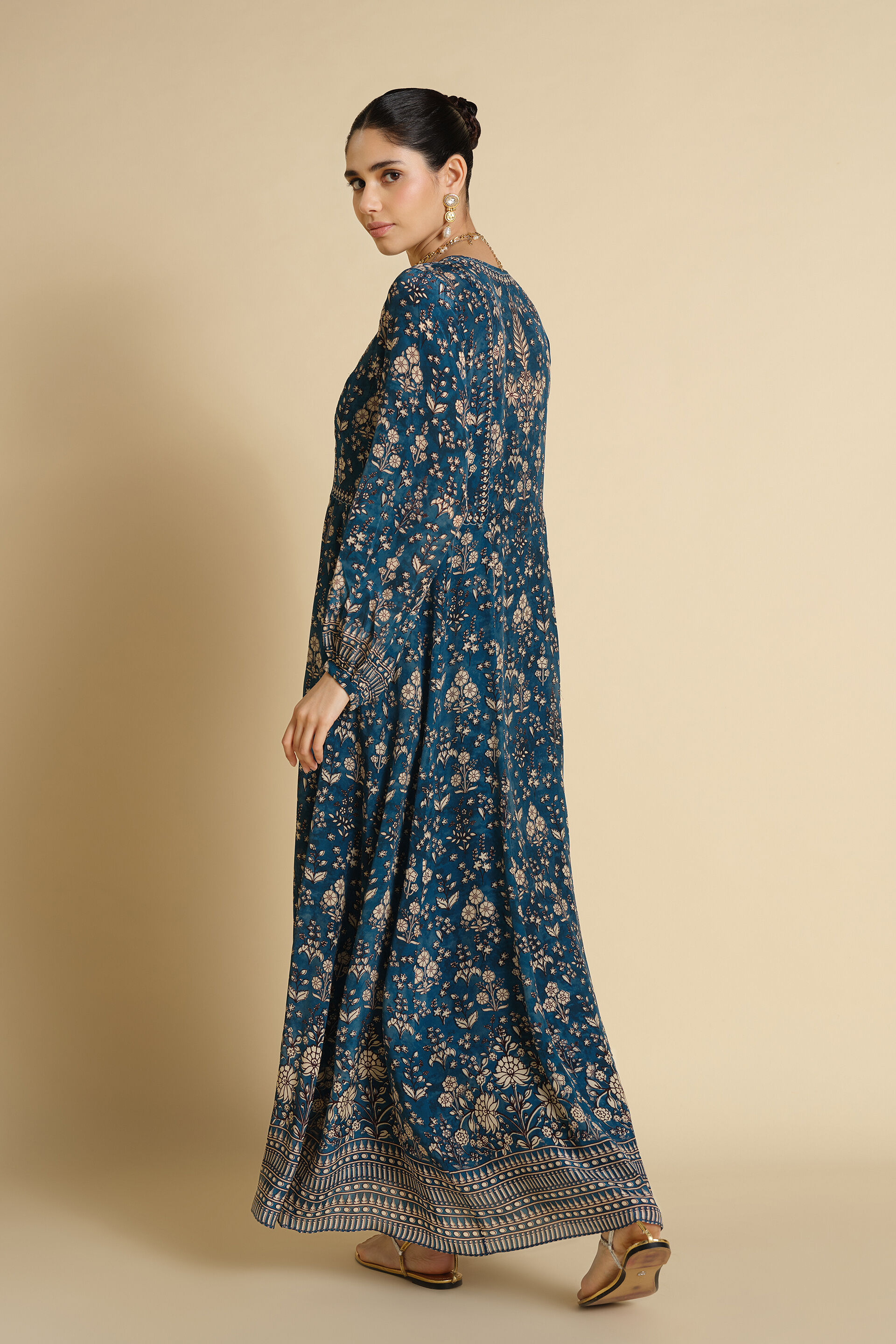 Niral Printed Kaftan - Blue
